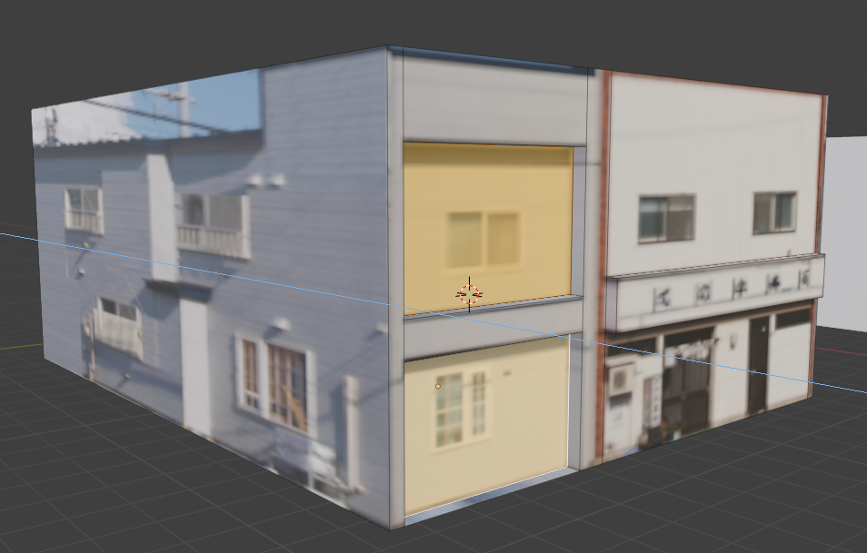 Blender で街並みをつくる マッピング 再モデリング編